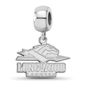 Sterling Silver Longwood University Small Dangle Bead Charm